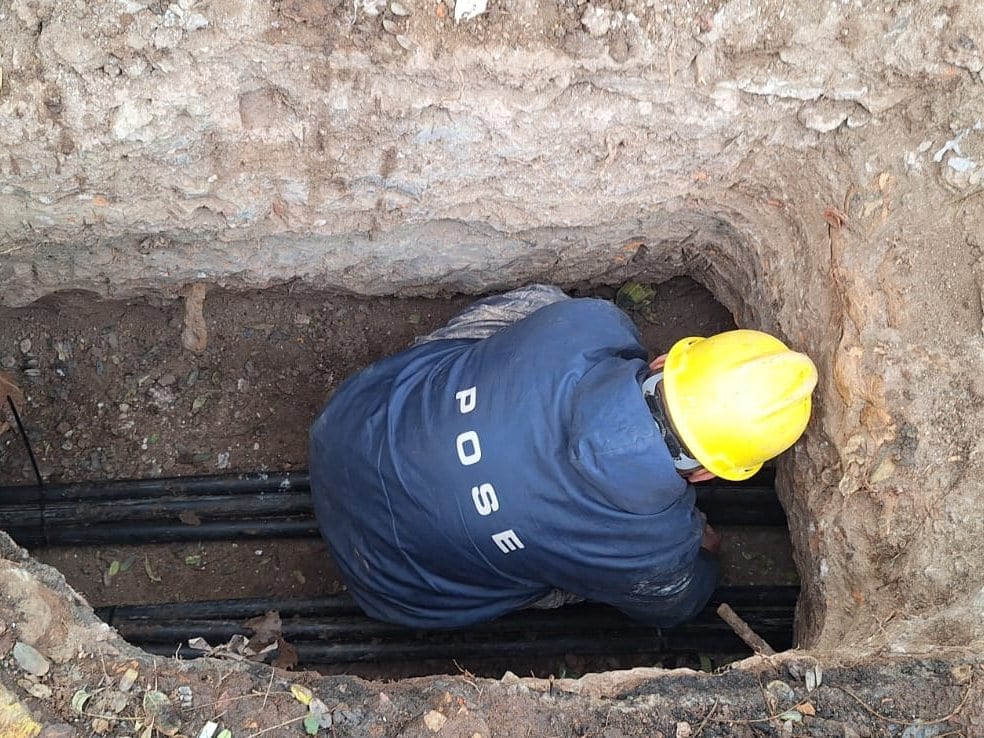 Tendido de cañería en obra de Grupo POSE
